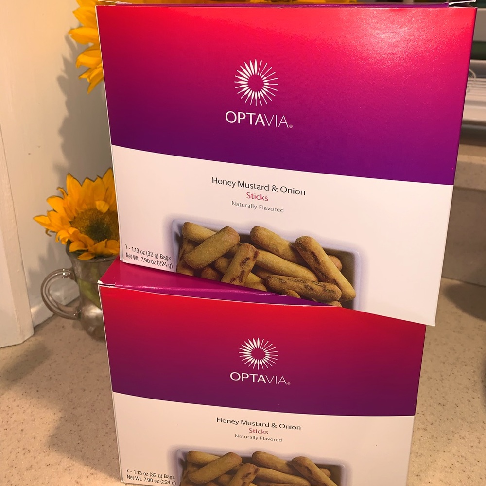 OPTAVIA Honey Mustard & Onion Sticks (Two boxes) Expires 5/2022